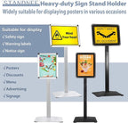 STANDNEE Heavy-duty Poster Stand Holder 11"x 17" Pedestal Floor Standing Sign - Image 3