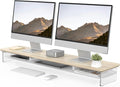 Fenge Acrylic Monitor Stand Riser, 42.5 Inches Dual Monitor Stand by Fenge