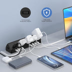 45W Fast Charging Station, Desk Clamp Power Strip, 4 PD USB-C Ports, 5 AC - Image 2