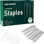 FEED GARDEN 4 Inch 200 Pack Hot-dip Galvanized Landscape Staples 11 Gauge by FEEDGARDEN
