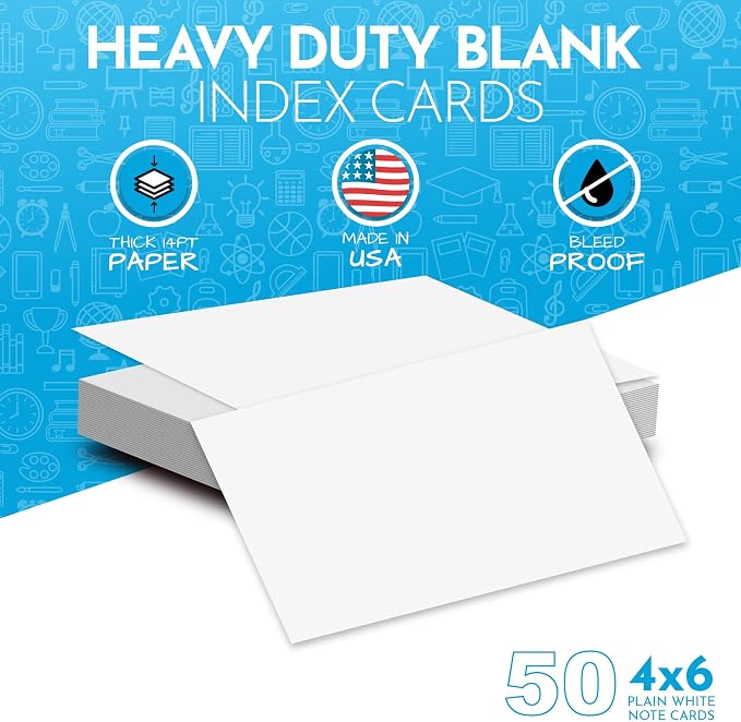 Home Advantage 4x6 Blank Index Cards - Image 4