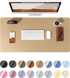 YSAGi Leather Desk Protector, Office Mat, Large Mouse Pad, Non-Slip PU Leather by YSAGi