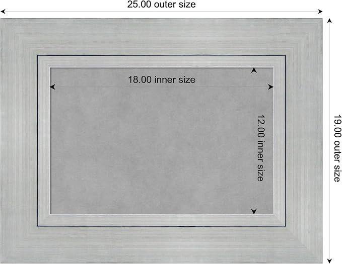 Amanti Art Silver Framed Magnetic Board 19x25 Small Vision Board - Image 3