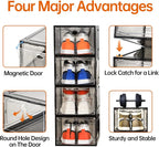 Amllas 12 Pack Shoe Boxes Stackable, Upgraded Sturdy Shoe Storage Boxes - Image 4