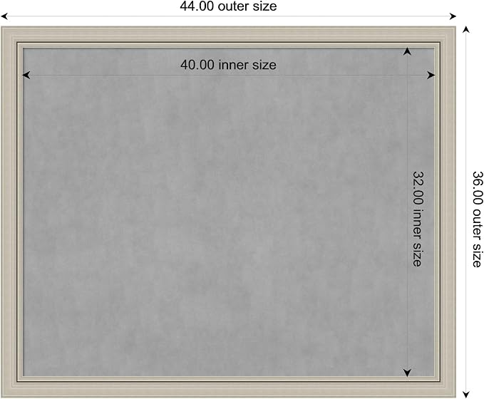 Amanti Art Silver Framed Magnetic Board 36x44 X-Large Vision Board - Image 4