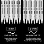 hhhouu 17Pack Dual Tip Black & White Brush Pens- Fineliner & Highlighting Set - Image 5