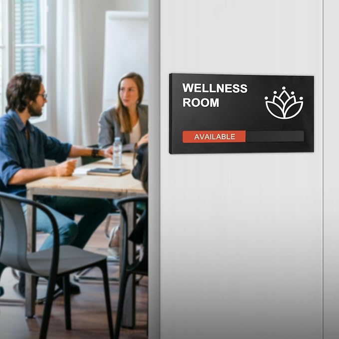 Wellness Room Office Sign, Do Not Disturb Privacy Slide Door Sign, In Use And - Image 5