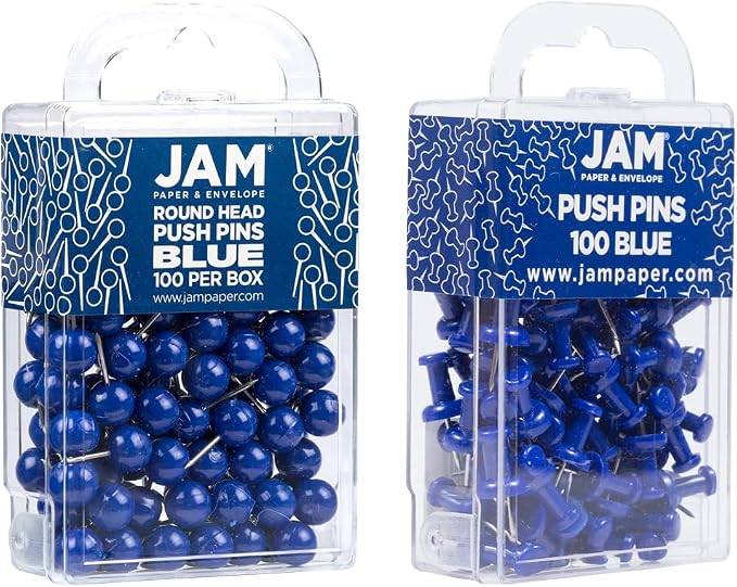 JAM PAPER Colorful Push Pins - Image 2