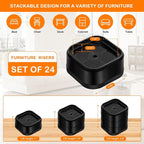 shouwuhho 24 Pack Furniture Risers Adjustable Bed Risers Heavy Duty Lifts - Image 2