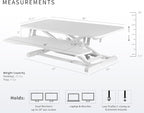 VIVO 36 inch Desk Converter, K Series, Height Adjustable Sit to Stand Riser - Image 3