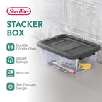 Sterilite Box Stacker Modular Clear 16QT 14723V06 - Image 2