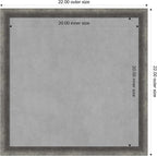 Amanti Art Grey Framed Magnetic Board 22x22 Medium Vision Board - Image 4