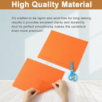 Silunkia 40 Sheets Orange Cardstock 8.5 x 11 Craft Paper, 75lb Premium Pumpkin - Image 4