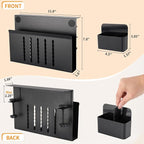 Henitol Desk Side Storage with Pen Holder, No Drill Hanging Desk Organizer - Image 2