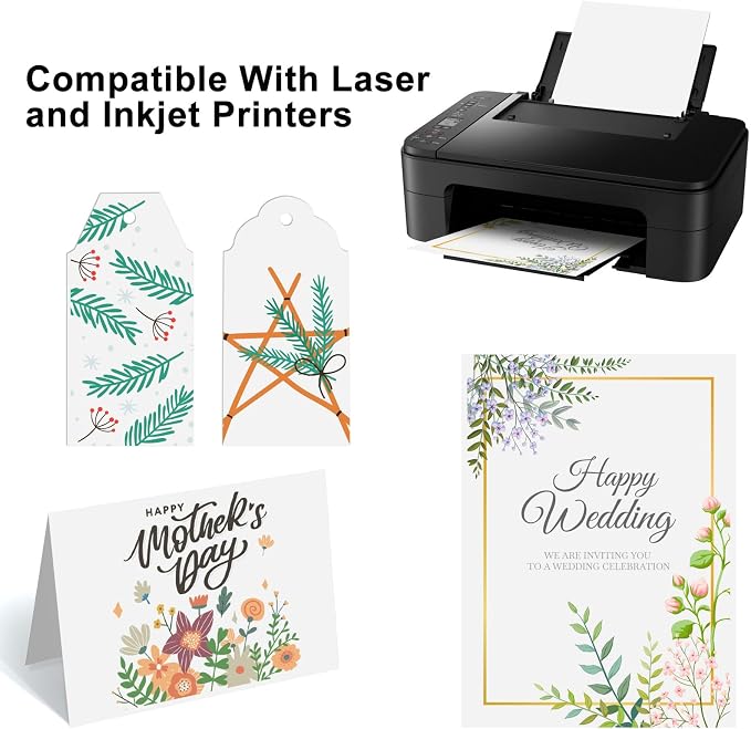 OcePor 50 Sheets White Cardstock Paper, Colored Printer Paper 8.5 x 11 - Image 5