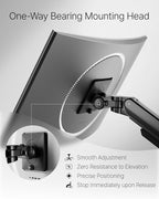monTEK Deluxe Monitor Arm up to 40 Inch Holds 26.4 lbs Curved Screens Aluminum - Image 8