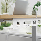 PEGZONE Under Desk Cable Management Tray, 31.5 Inches Metal Cord Organizer Rack - Image 2