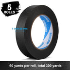 KIWIHUB Black Painters Tape, DIY Crafting, Decoration and School Projects - Image 2