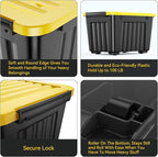 Nazhura 72 Quart Plastic Storage Bin, Stackable and Nestable Storage Boxes - Image 9