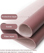 YSAGi Non-Slip Leather Desk Pad Blotter, Waterproof Laptop Computer Desk - Image 2