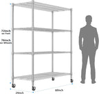 Homdox 4-Tier Heavy Duty Metal Shelves - Image 3
