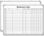Lined Whiteboard Blank Grid Aluminum Frame Dry Erase Board Reusable Wall by Unknown