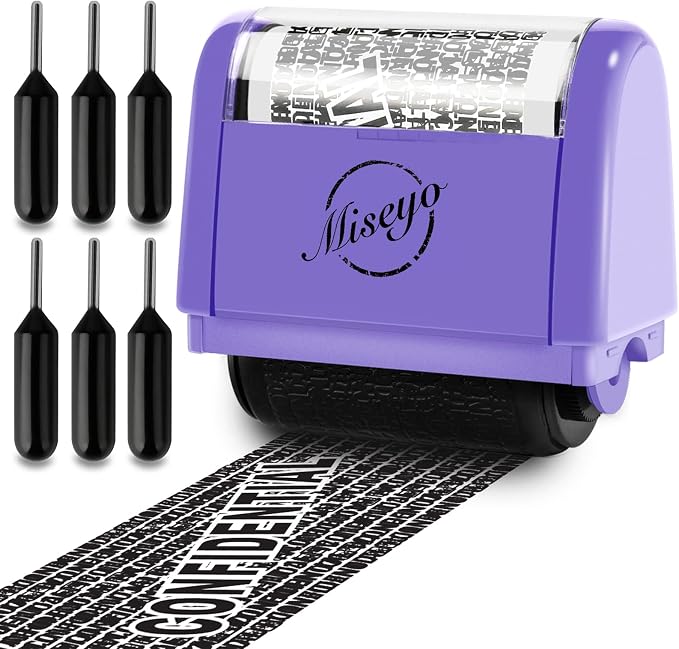 Miseyo Identity Theft Protection Roller Stamp Set by Miseyo