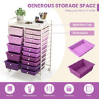DORTALA 15-Drawer Rolling Storage Cart - Image 6