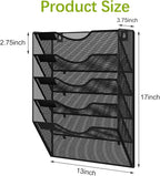 EasyPAG 5 Pocket Mesh Wall File Organizer, Hanging Paper Folder Holder - Image 4