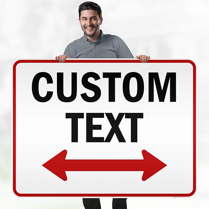 Custom Arrow, Custom Directional Sign, Two Way Arrow, 36x48 Inches, Reflective - Image 2