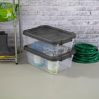 Sterilite 24-Pack Modular Stacker Box, Durable Clear Plastic Storage Bins - Image 7