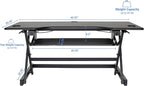 Rocelco 46" Large Height Adjustable Standing Desk Converter - Image 4