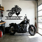 Custom Motorcycle Metal Signs Personalized Dirt Biker Name Sign Custom Garage - Image 2
