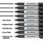 Dabo&Shobo Permanent Markers, 160 Pack Black Permanent Markers Bulk, Fine Tip - Image 3
