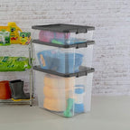 Sterilite 12-Pack Modular Stacker Box, Durable Clear Plastic Storage Bins - Image 7