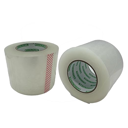 CARBONgreen 2 Pack Heavy Duty Packing Tape, 4 Inch Wide, 2.7MM Thick Shipping by CARBONgreen