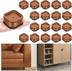 shouwuhho 18 Pack Furniture Risers Adjustable Bed Risers Heavy Duty Lifts by EnjoyLifeEnjoyHappiness