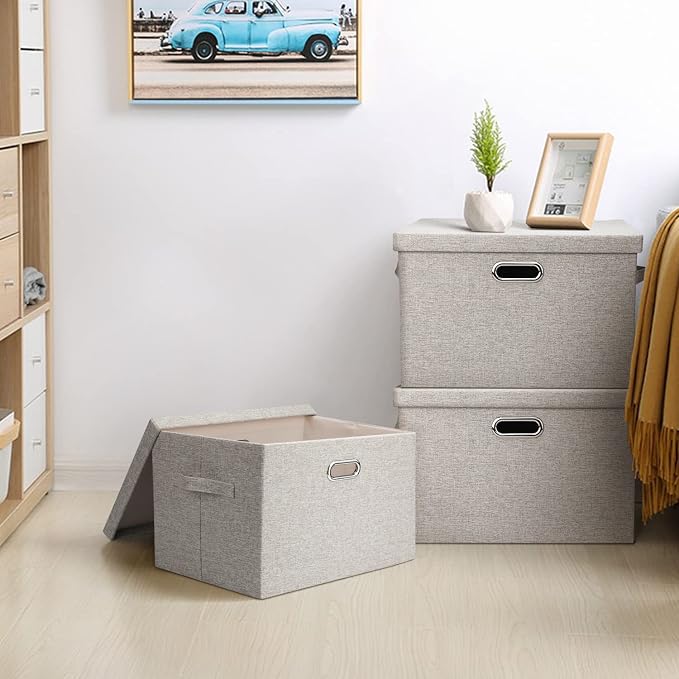 Graciadeco Large Quart Collapsible Stackable Storage Bins - Image 6