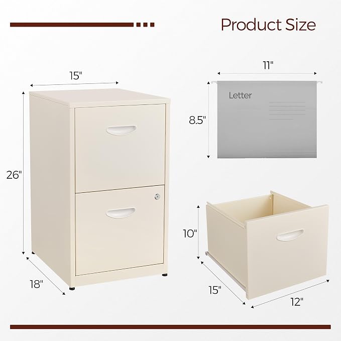 Kubohogar 2 Drawer File Cabinet - Image 3