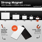 Attractivia Dry Erase Magnetic Labels 2.8 x 1.2 in, Dry Erase Magnets, - Image 3