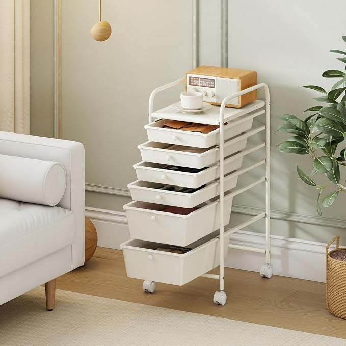 RELAX4LIFE 6-Drawer Rolling Storage Cart - Image 2