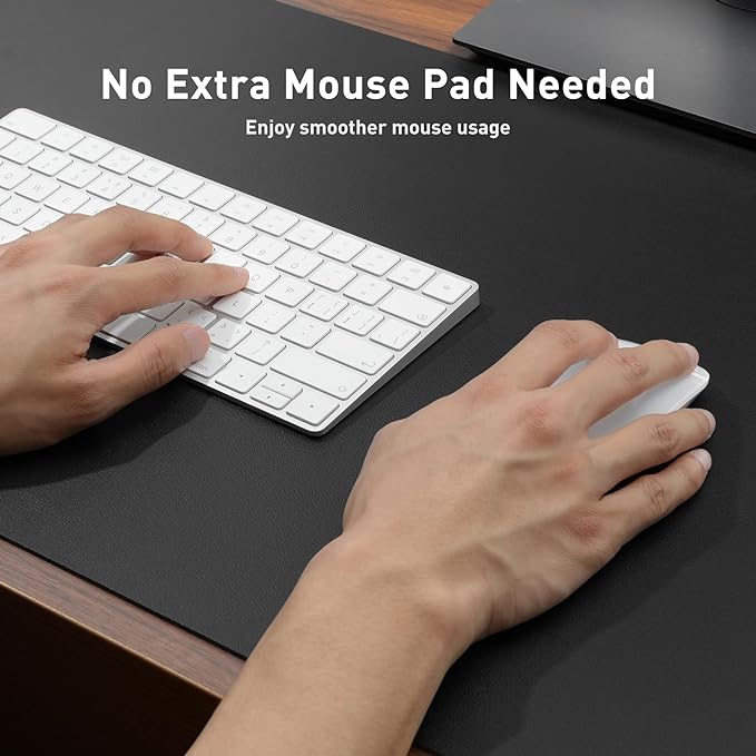 Aothia Leather Office Desk Pad Protector, Non-Slip PU Leather Desk Blotter - Image 4