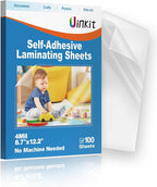 Uinkit 4mil Thicker Single-Sided Self-Adhesive Laminating Sheets 100Pack Letter by UinkitHandicraftsandConservationSpecialist