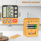 FCXJTU Digital Dual Triple Kitchen Timer, 3-Channel Magnetic Countdown Timer - Image 7