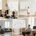 VOWNER Double-Sided Magnetic Whiteboard, Reversible Rolling White Board - Image 8