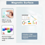 Magnetic Glass Whiteboard for Wall, Large Frameless White Board for Home and - Image 4