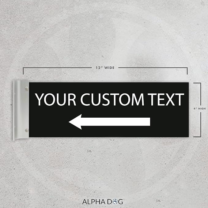 ALPHA DOG SIGNS Custom Projecting Hallway Sign, Personalized Indoor Outdoor - Image 2