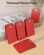Uniclife 100 Pcs Red Blank Shipping Tags - Image 3