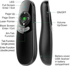 DINOSTRIKE USB A and USB C Presentation Clicker Green Light, RF 2.4GHz Wireless - Image 7