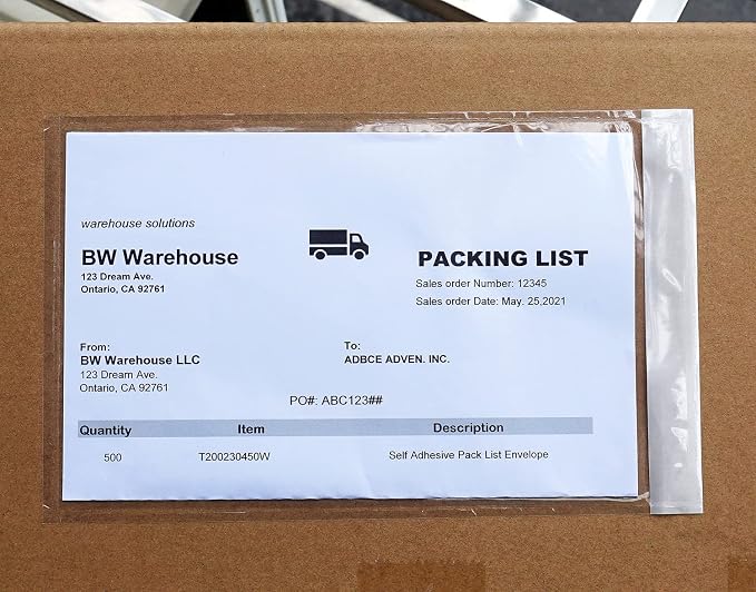 BEUYI Premium 6''x10'' Packing List Envelope, Tailored Size - Image 2